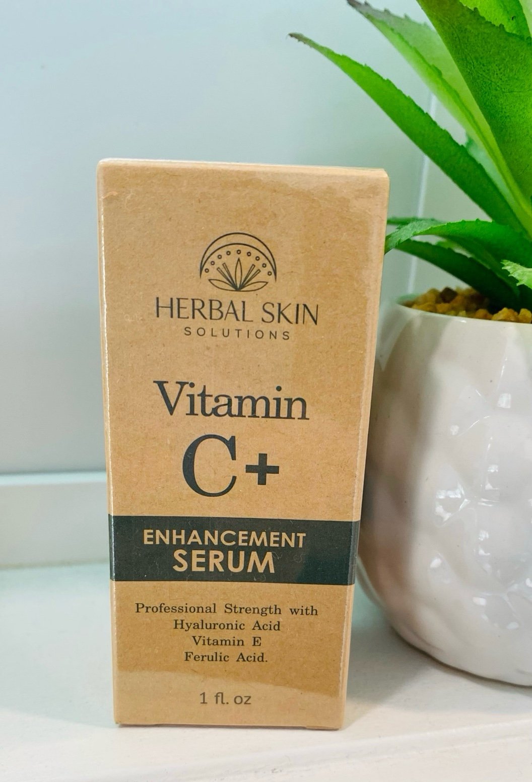 New in Box Herbal Skin Solutions Vitamin C+ Ferulic Serum 1oz.