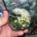 Large noble serpentine sphere and stand
