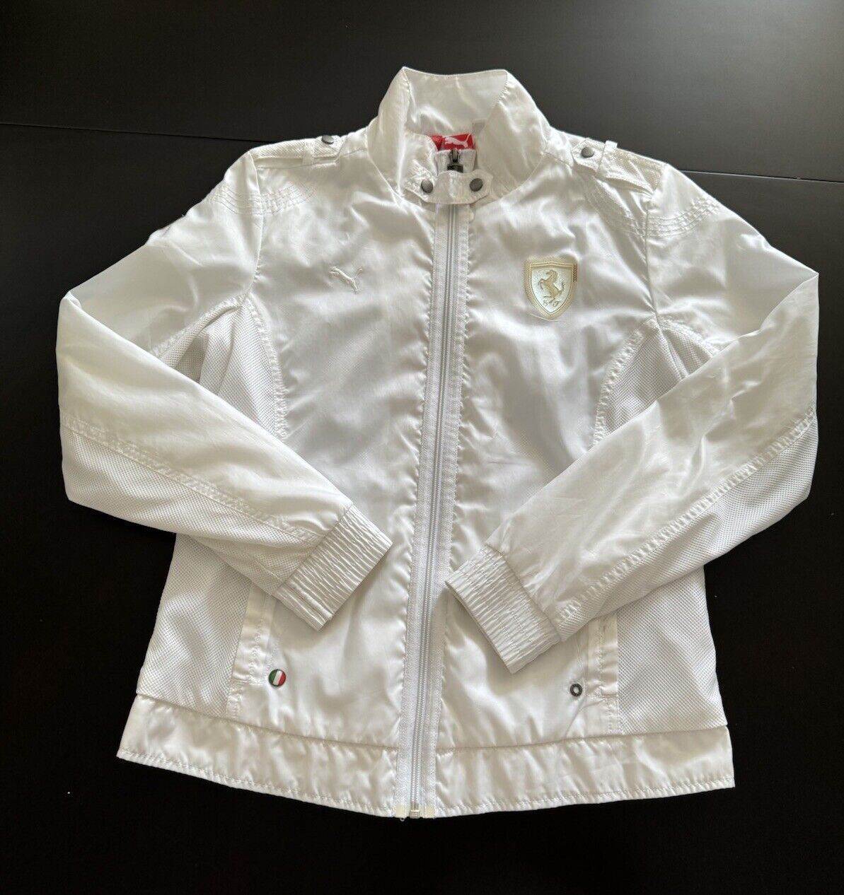 Puma x Scuderia Ferrari Collared Zip Up Jacket white limited edition women's M