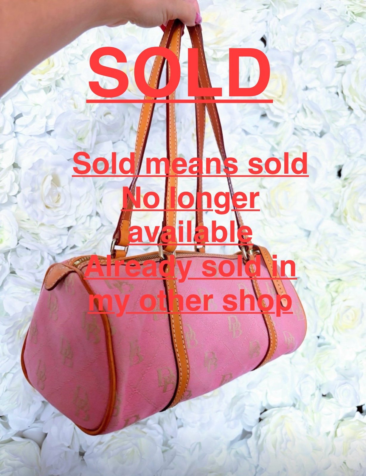✨ VINTAGE BUBBLEGUM PINK DOONEY & BOURKE BARREL BAG MONOGRAM CANVAS LEATHER ✨