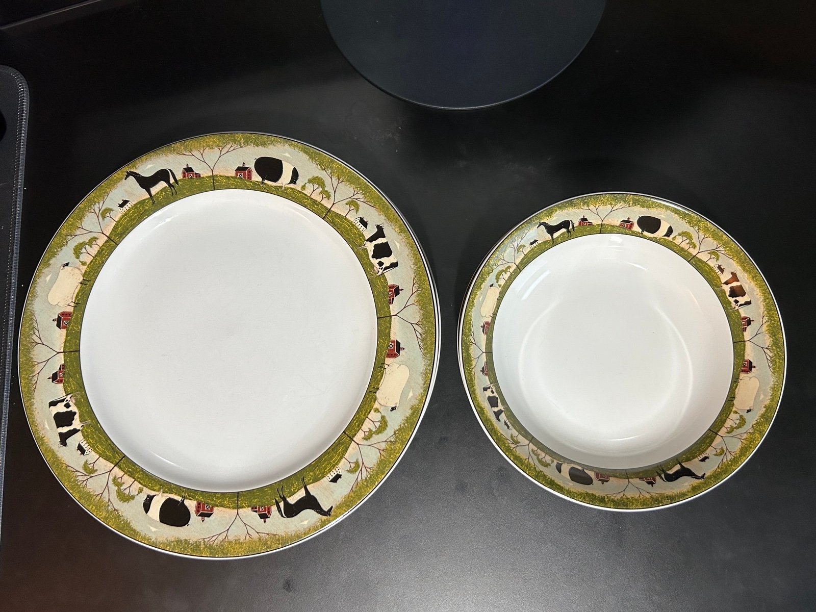Warren Kimble Animal Collection Kitchen Plates Bowls 5 Pieces