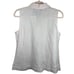 Edward Womens Irish Linen Blouse Eyelet Sleeveless Button Down Size Medium Pink