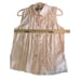 Edward Womens Irish Linen Blouse Eyelet Sleeveless Button Down Size Medium Pink