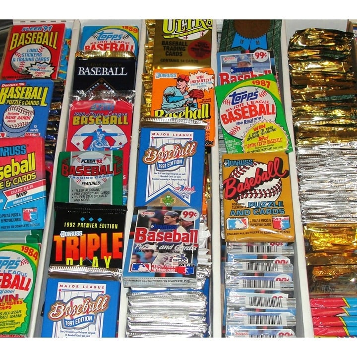 ✨ Huge Lot of 55-60 Unopened Baseball Cards in Packs -FREE SHIPPING