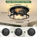 Black Flush Mount Ceiling Light, , Industrial Farmhouse fsa1