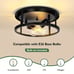 Black Flush Mount Ceiling Light, , Industrial Farmhouse fsa1