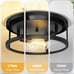 Black Flush Mount Ceiling Light, , Industrial Farmhouse fsa1