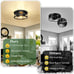 Black Flush Mount Ceiling Light, , Industrial Farmhouse fsa1