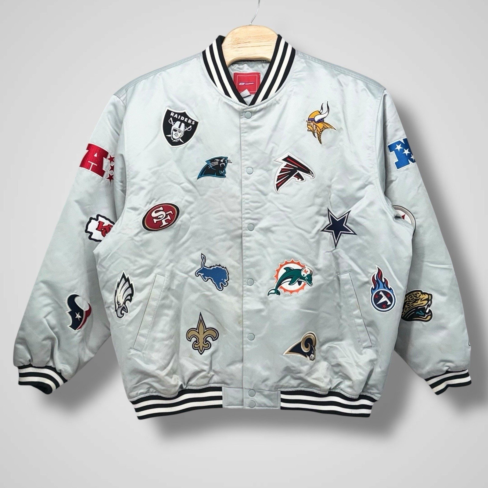 Reebok NFL All Over Team Embroidered Logo NFC AFC Jacket Size 3XL All Teams