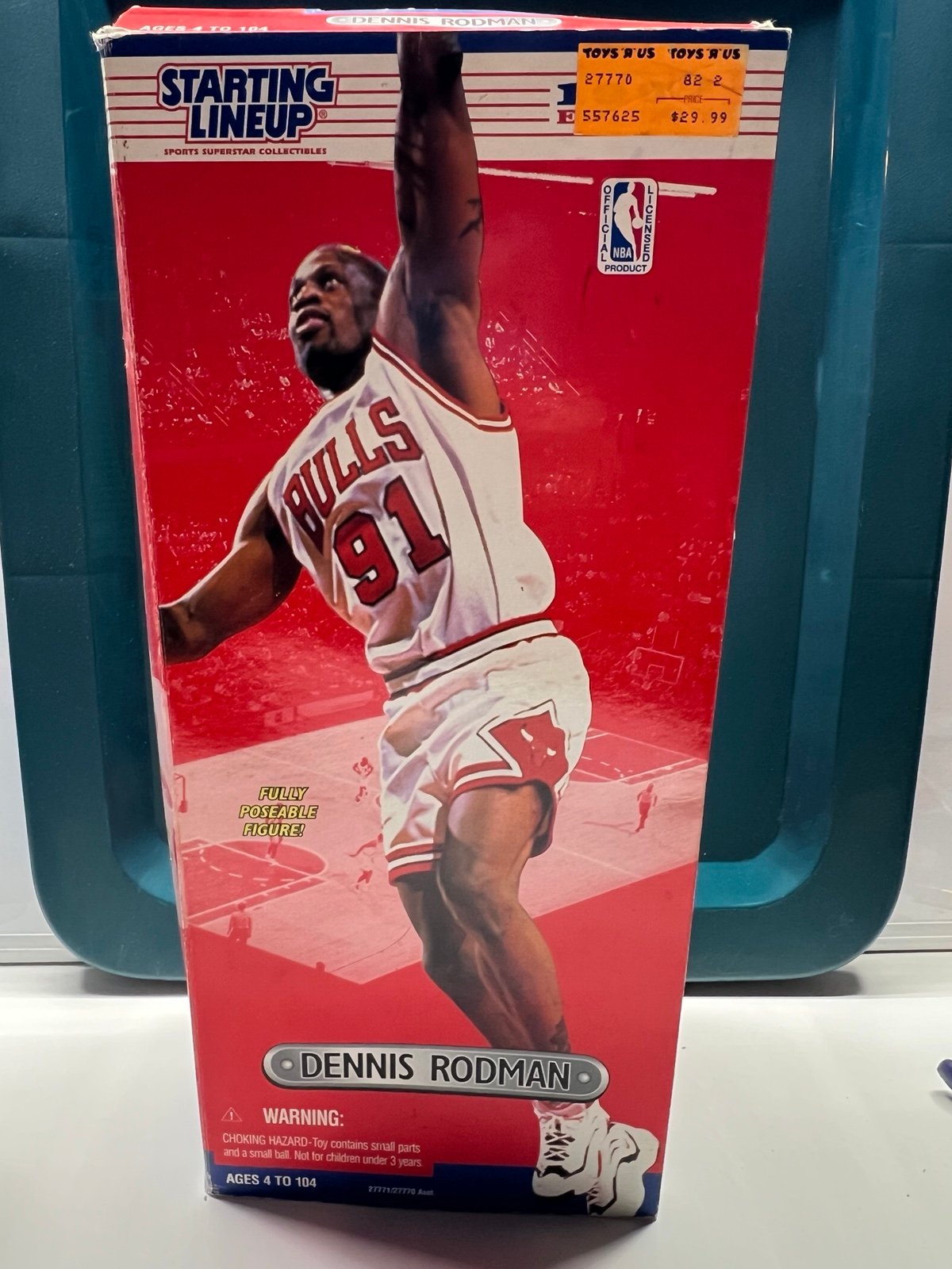 VTG Dennis Rodman 12 Inch Poseable Figure Starting Lineup 1997 Chicago Bulls