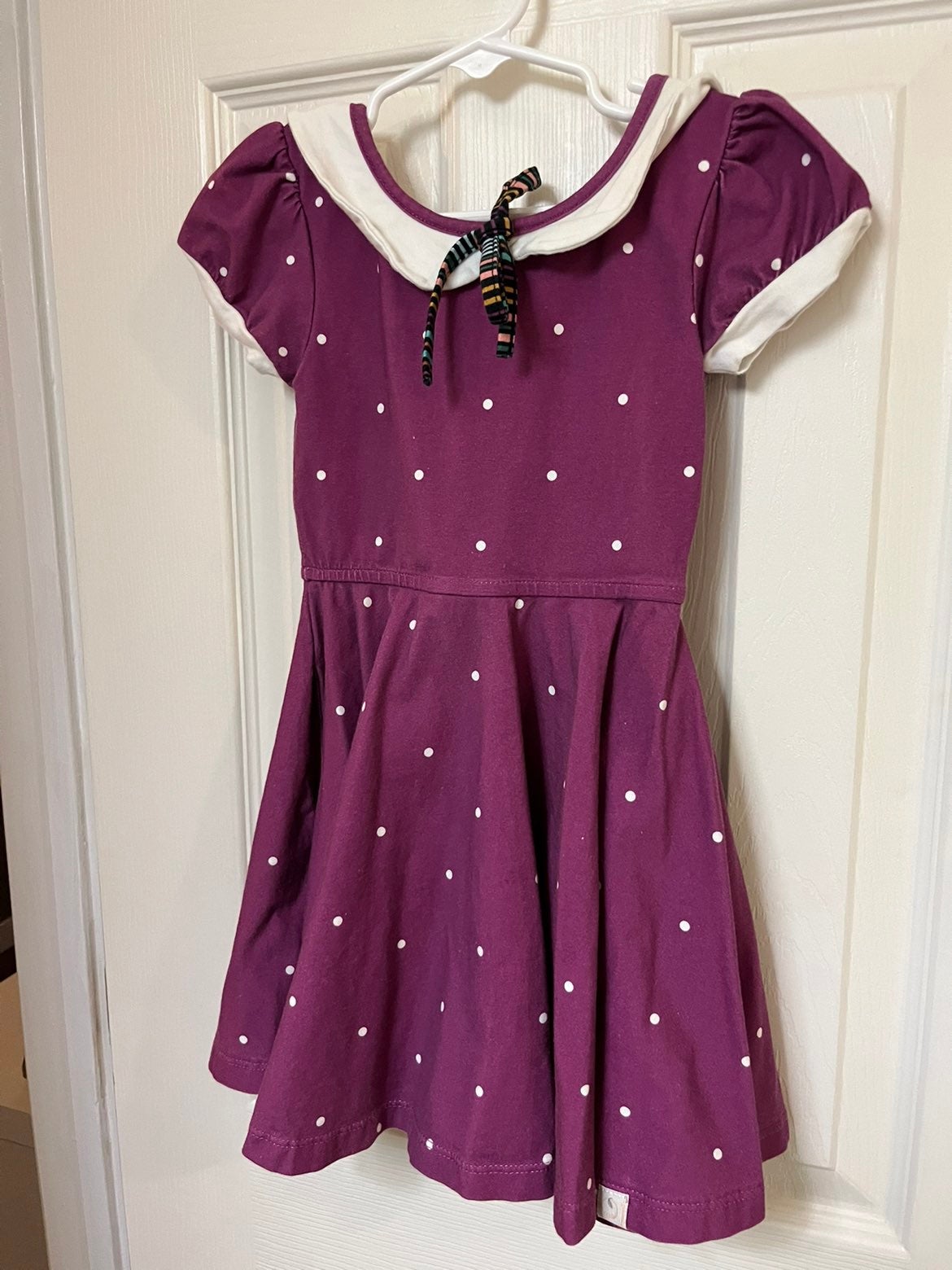 Omi jo purple polka dotted dress size 3t