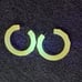 Vintage uranium hoop earrings
