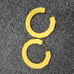 Vintage uranium hoop earrings