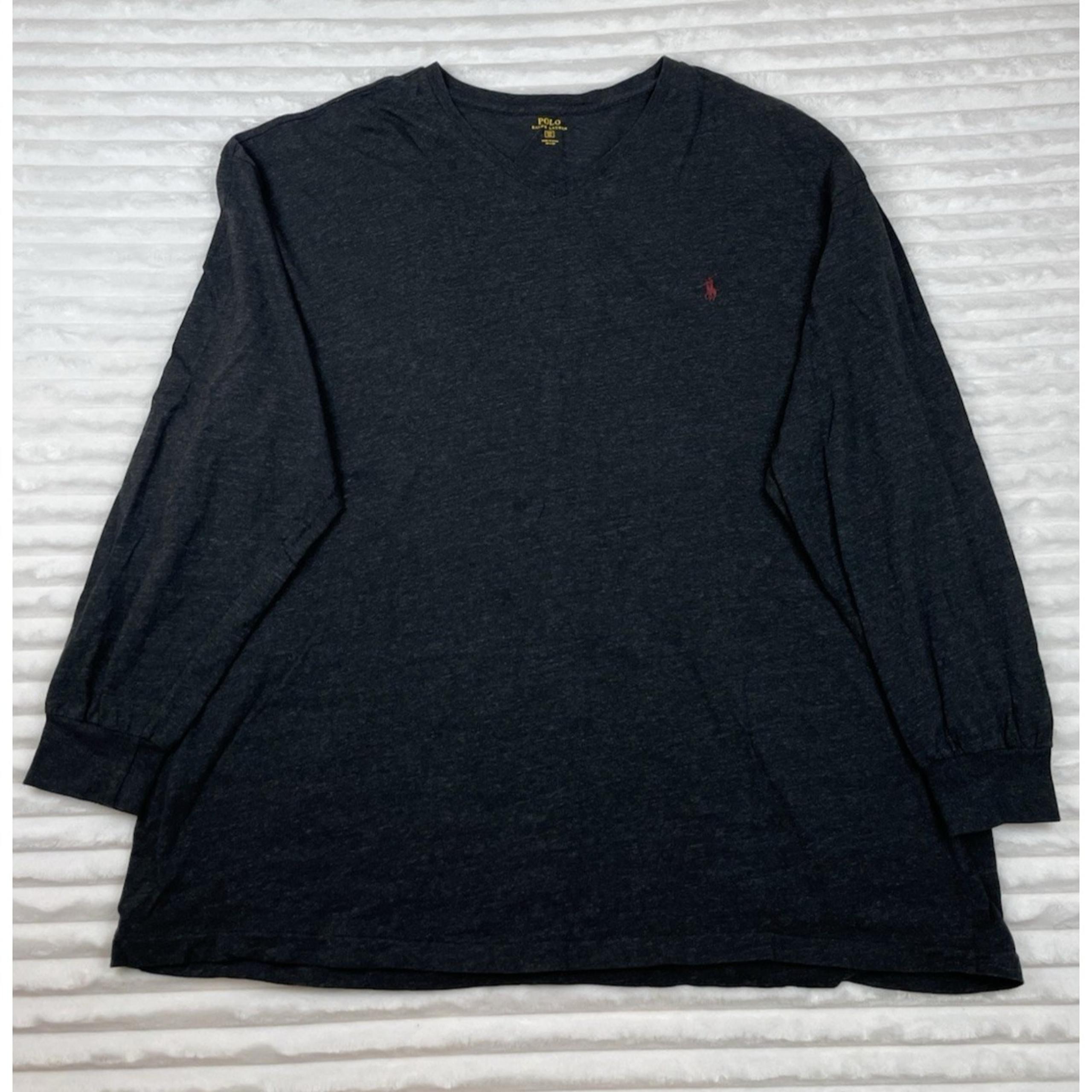 Polo Ralph Lauren Men's Shirt 3XB/Big Gray Long Sleeve Preppy Hike 100% Cotton