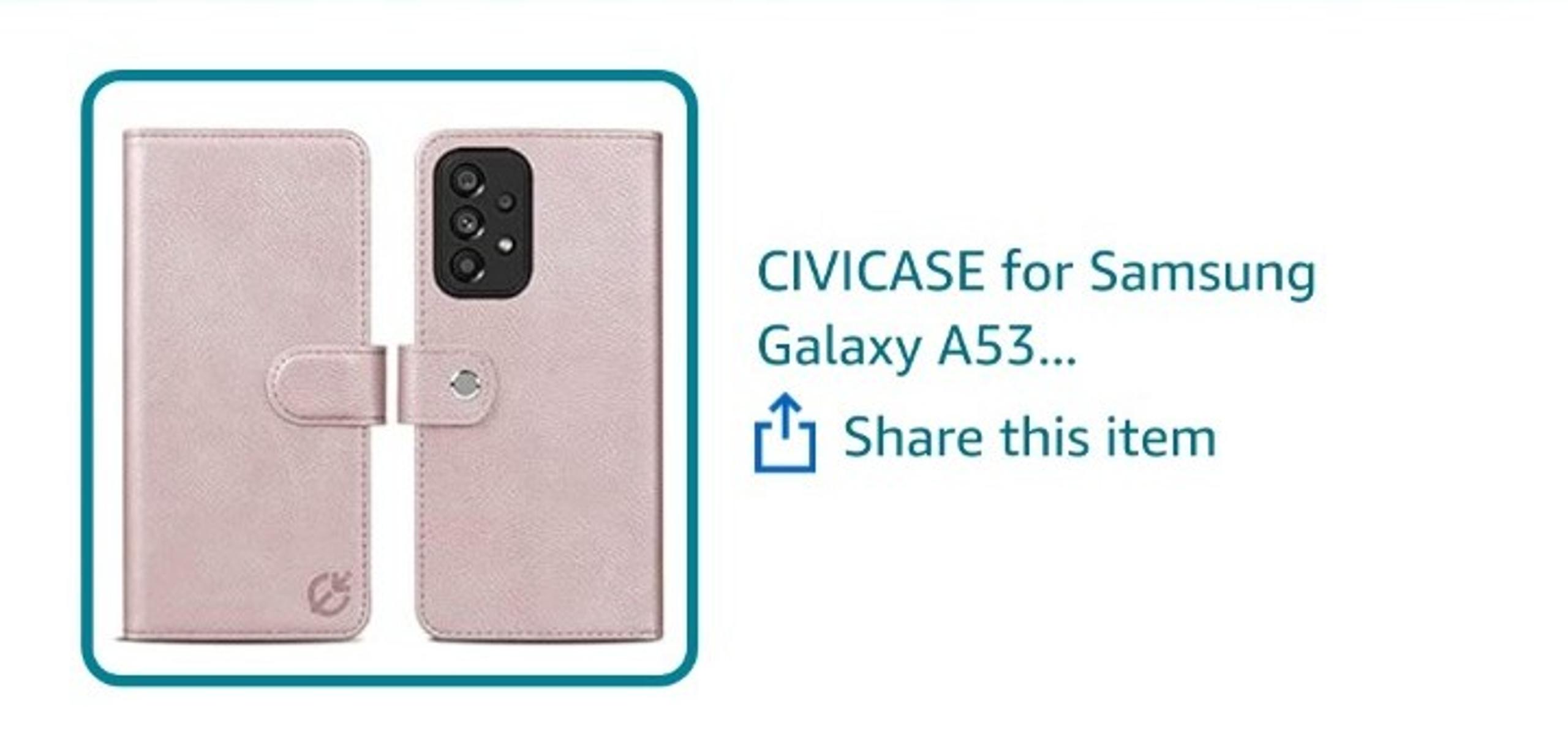 Civicase • Rose Gold Metallic Flip Wallet Case Samsung A53