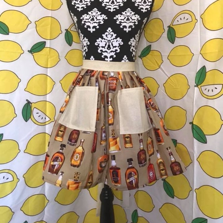 Whiskey theme waist apron