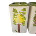 1950s RANSBURG Kitchen Canisters Retro COTTAGECORE HAND PAINTED Fruit MCM VTG