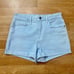 NWOT Good American baby blue high rise denim shorts size 6/28