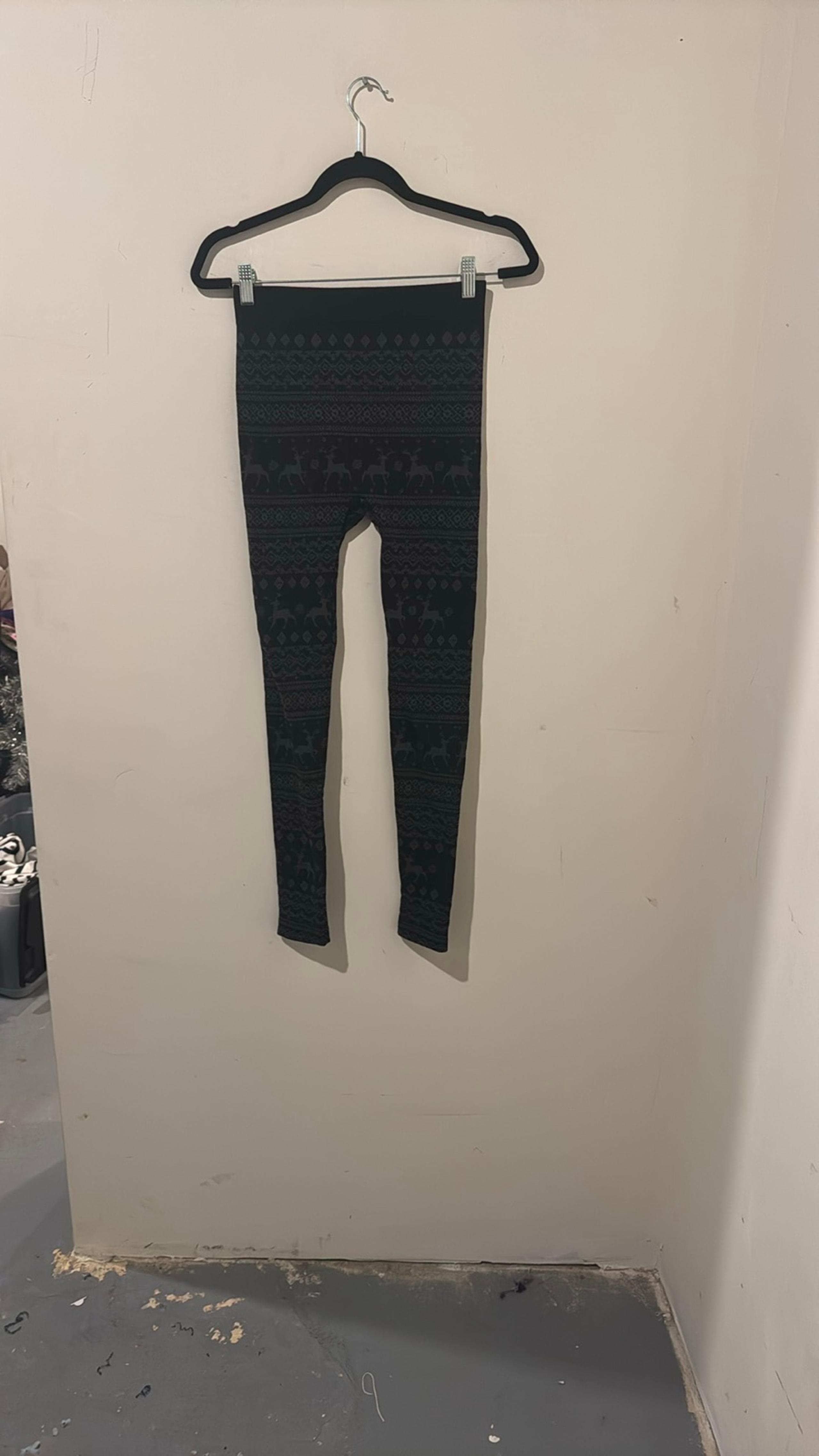 Muk Luks WOMEN'S FLEECE LINED LEGGINGS WITH WIDE WAISTBAND Size Small