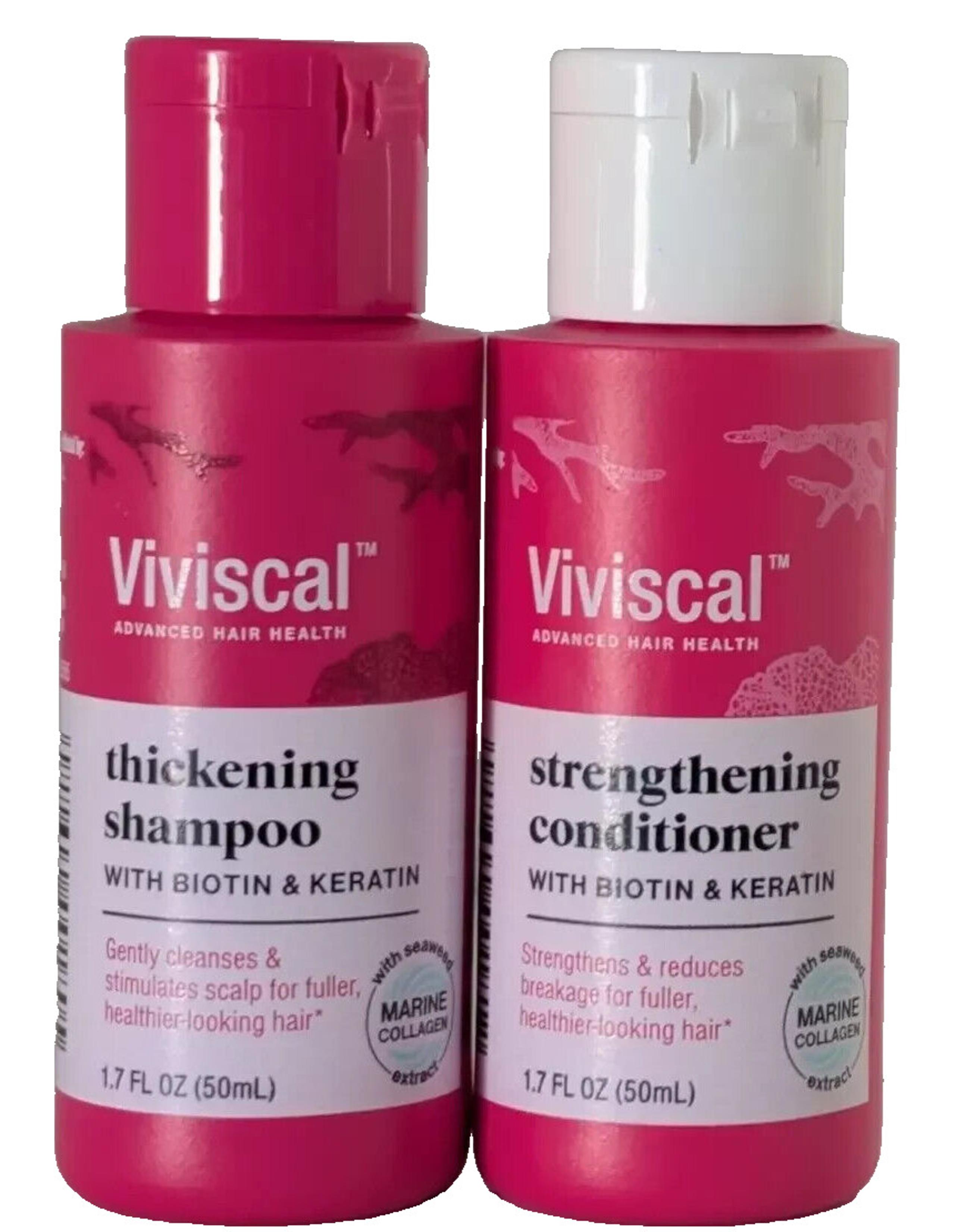 2pc VIVISCAL THICKENING SHAMPOO & STRENGTHENING CONDITIONER 1.7oz / 50ml ea. NEW