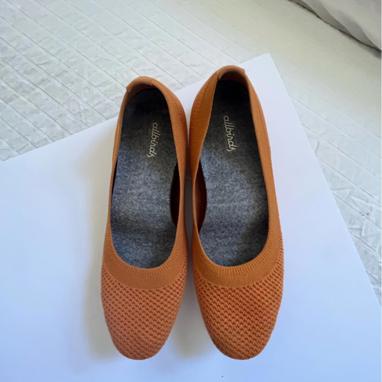 Allbirds Tree Breezers flats in Carrot color, women's size 7