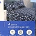 New Power Down Brand Astronaut Outer Space Alien Soft Full/Double Sheet Set Blue