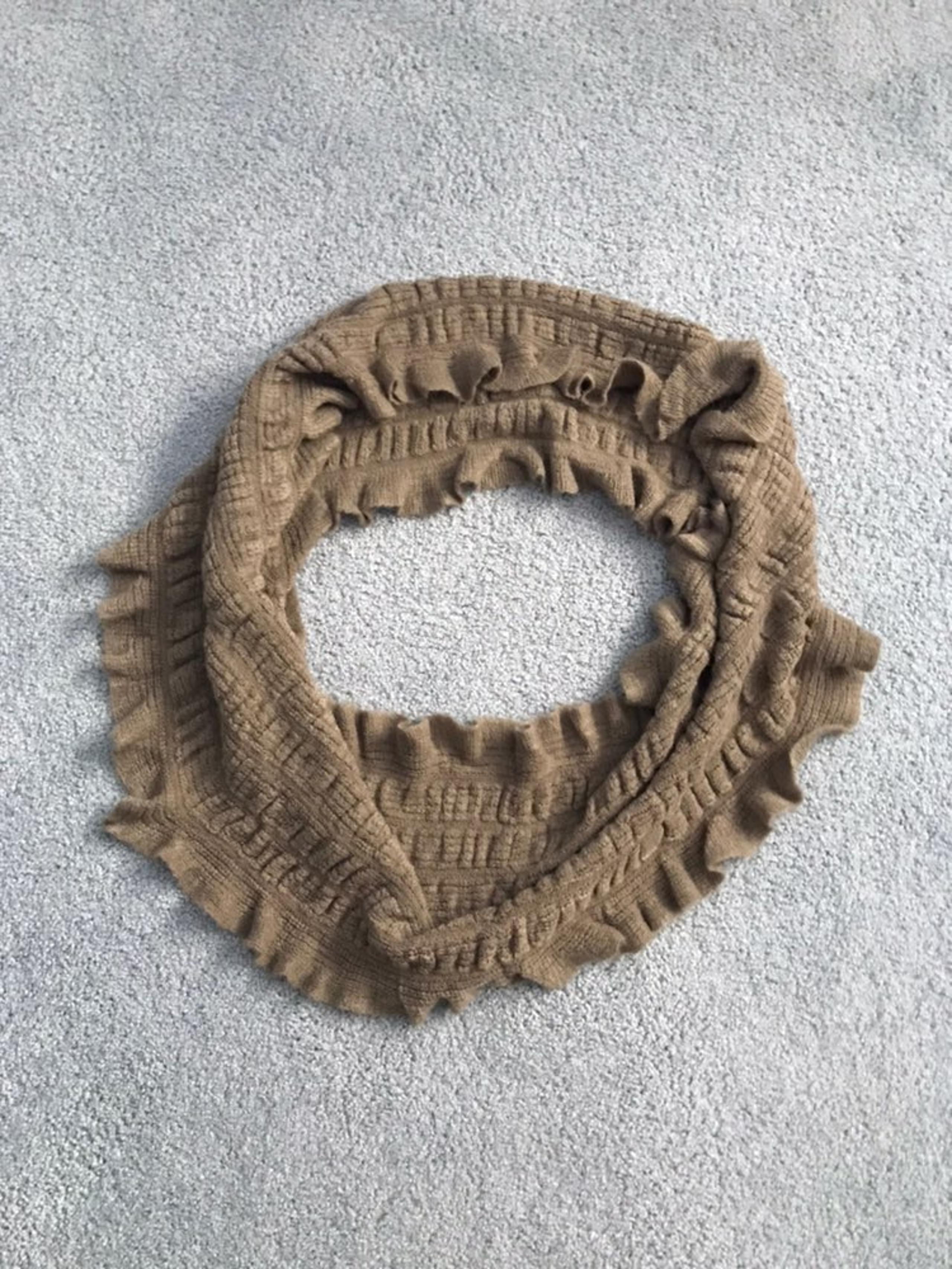 Brown infinity scarf