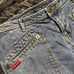 Y2K Guess Jeans Cropped Capri Pants Utility Pockets Light Wash Denim Size 32