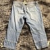 Y2K Guess Jeans Cropped Capri Pants Utility Pockets Light Wash Denim Size 32