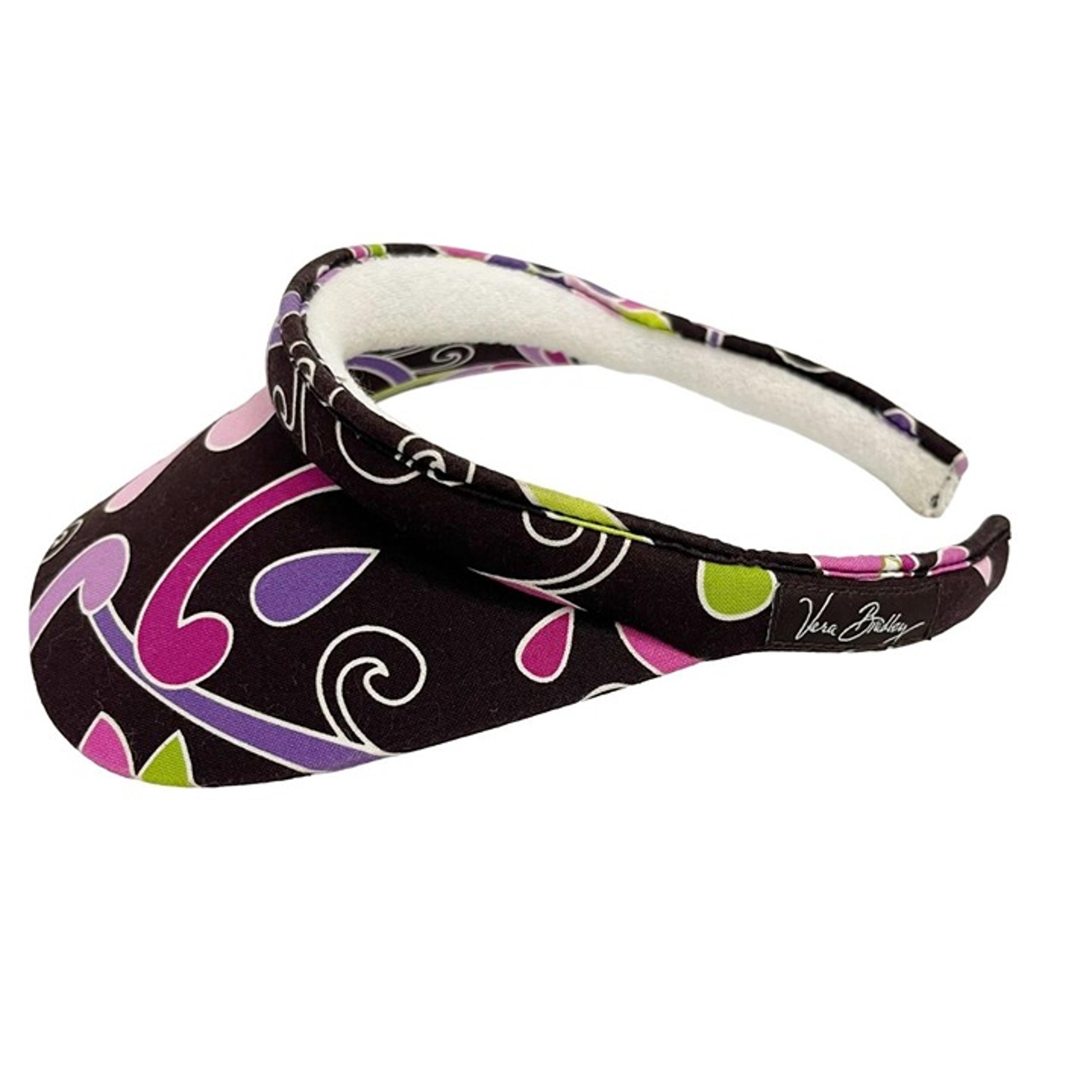 Vera Bradley Brown Pink Floral Visor Hat Y2K Retro One Size