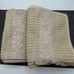 Vintage Decorative Hand Guest Towel Embroidered Decorated Border Ribbed European
