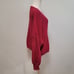 Free People All Day Long V-Neck Sweater Fuego Rosa Size Large