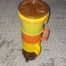 4 Vintage Tupperware Stackable Mugs & Lids/Coasters - Autumn Harvest