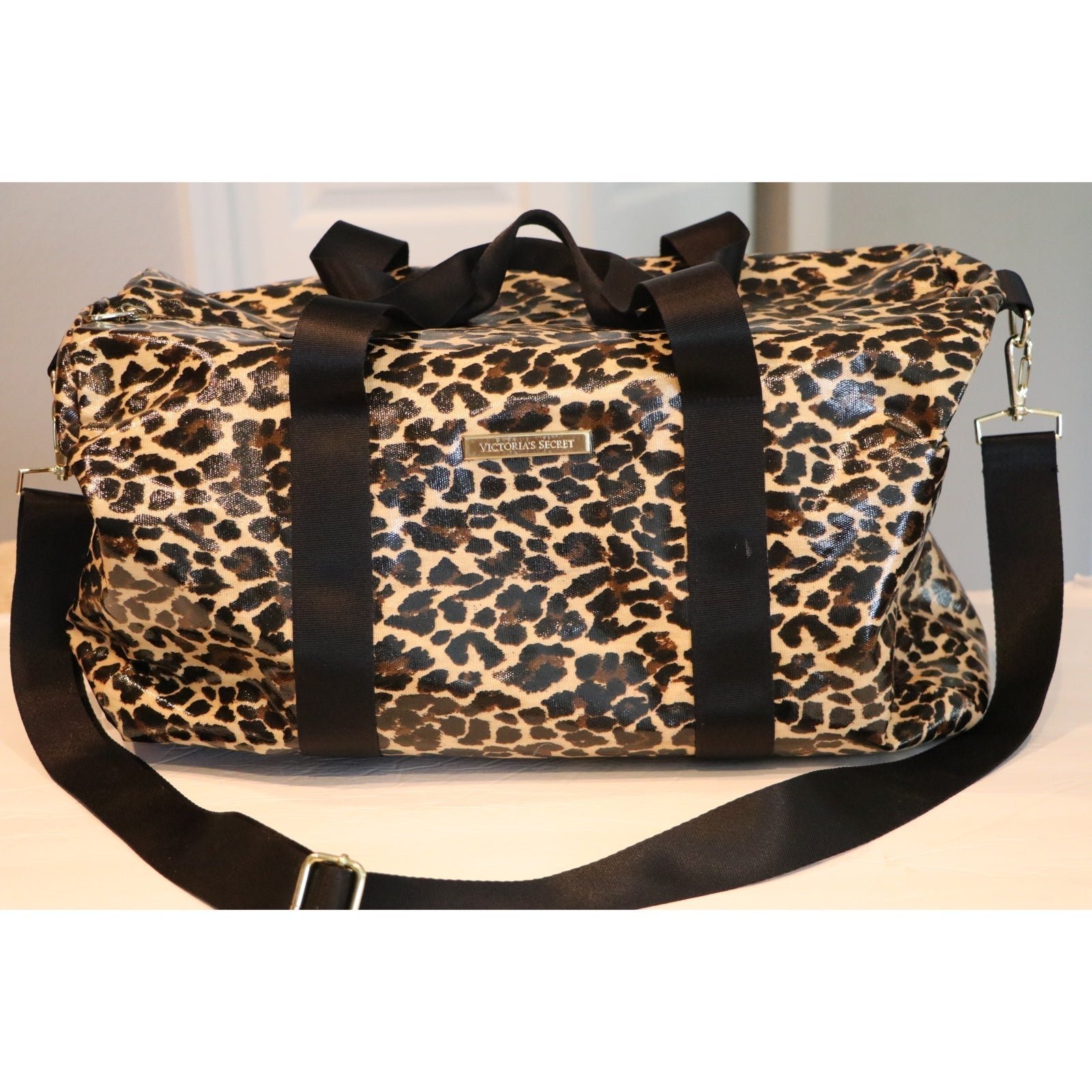 Victoria’s Secret Cheetah Print Weekend Travel Bag