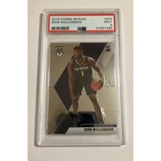 2019 Panini Mosaic 209 Zion Williamson Pelicans RC Rookie Card Graded PSA 9 MINT
