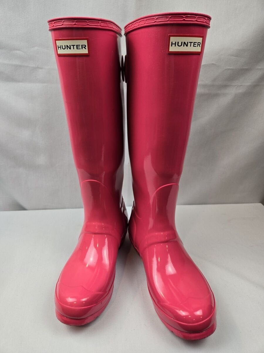 Hunter boots pink