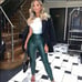Zara Emerald Dark Green Faux Vegan Leather Pants