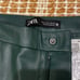 Zara Emerald Dark Green Faux Vegan Leather Pants