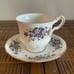 Queen Anne Purple Violets Bone China Cup & Saucer #8625 Est. 1911 to 1966
