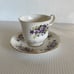 Queen Anne Purple Violets Bone China Cup & Saucer #8625 Est. 1911 to 1966