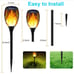 Solar Lights Outdoor Decorative, Pack of 6 Ultra-Lager Solar Torch Light with Fl