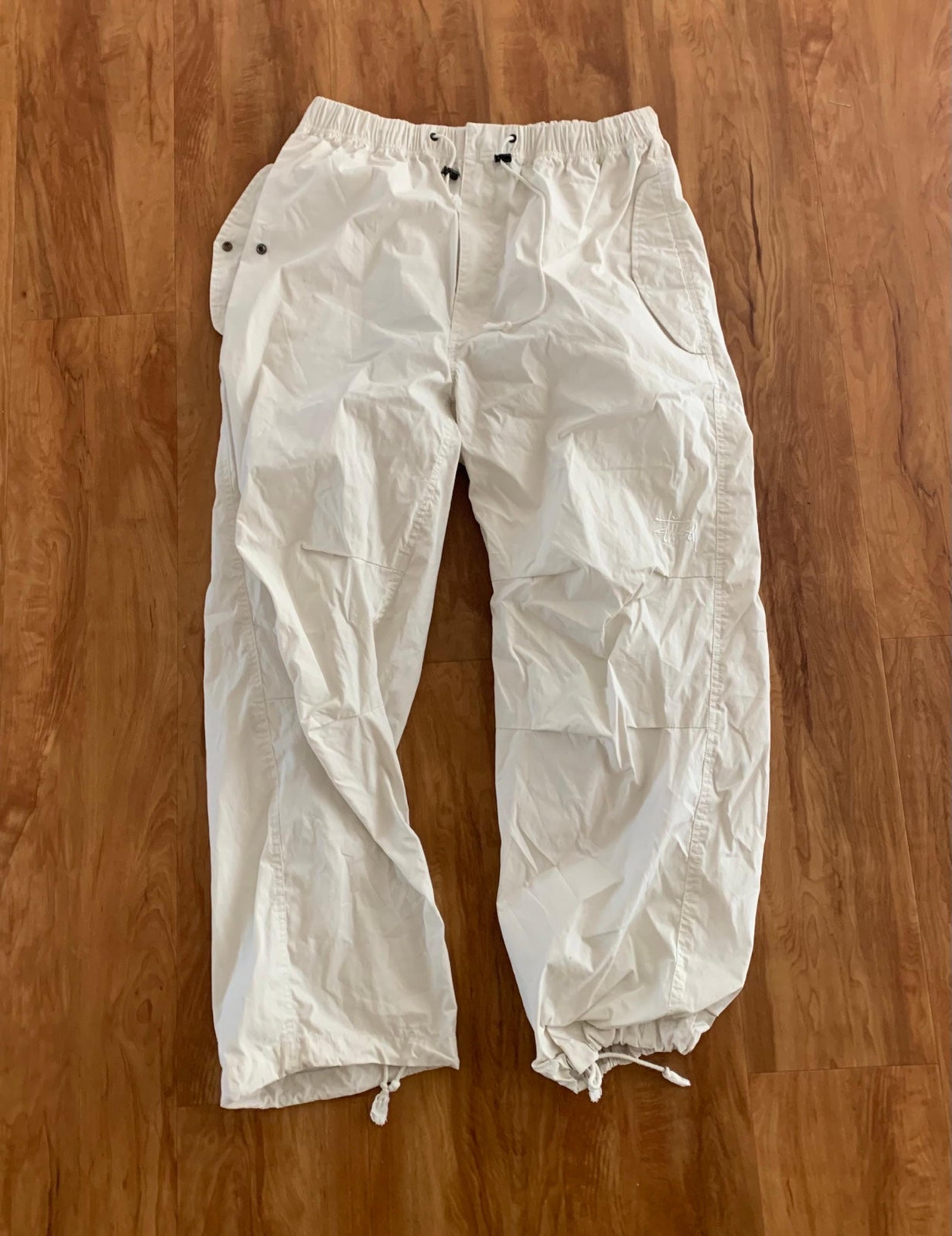 Stüssy Men's Cream and White Trousers