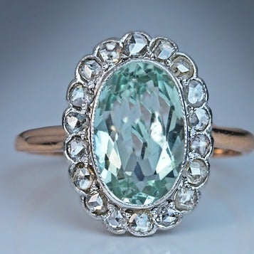 Refine Oval Pure Light Blue Zircon Flower Elegant Rings for Women MARR9080 Refine Oval Pure Light Blue Zircon Flower Elegant Rings for Women MARR9080