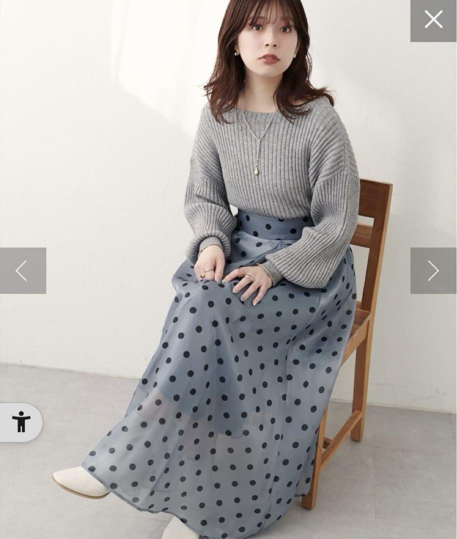 Shiny Dot Print Skirt