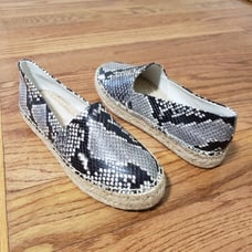 Jack Rogers Palmer Snakeskin Espadrille Flats