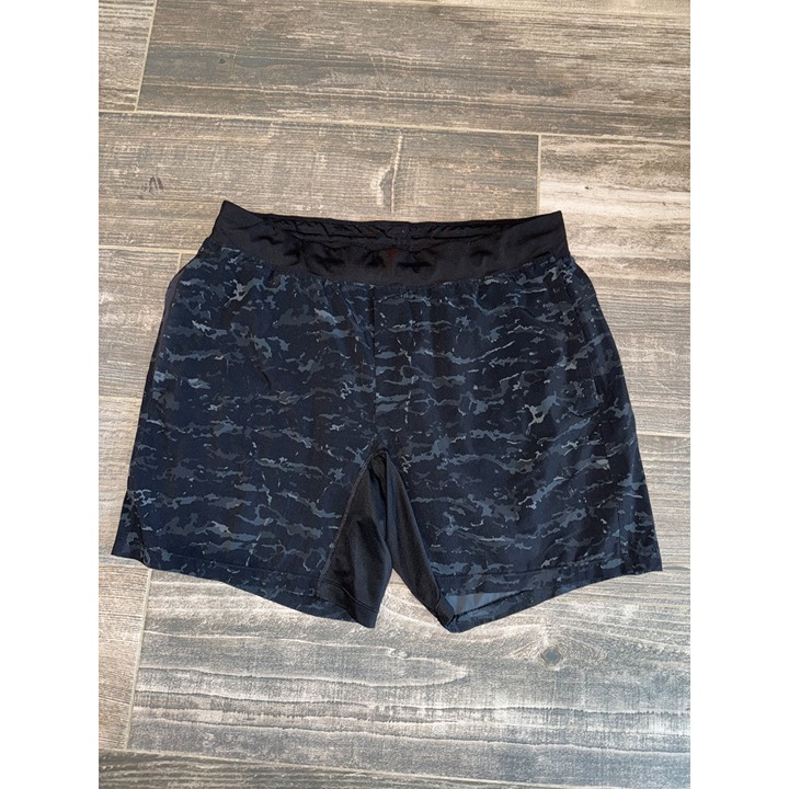 Lululemon T.H.E. Linerless Short Size XXL Off Shore Black Grey