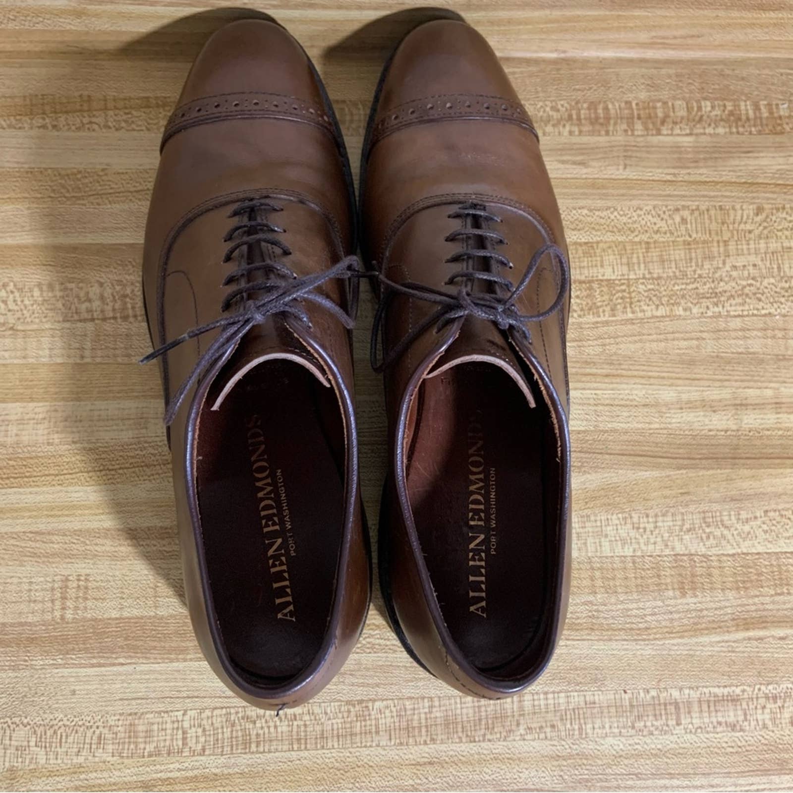 Allen Edmonds Fifth Avenue Coffee Brown Cap Toe Dress Shoes EXCELLENT 10…