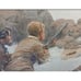 RARE ILLUSTRATED A. B. Frost CHROMOLITHOGRAPH Print- 1851-1928 - Matted - VTG