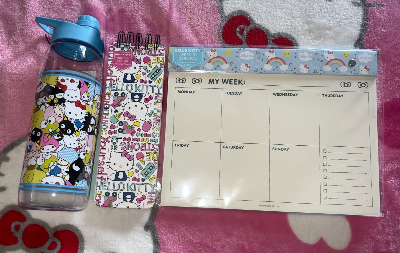 Hello Kitty weekly desk planner bundle