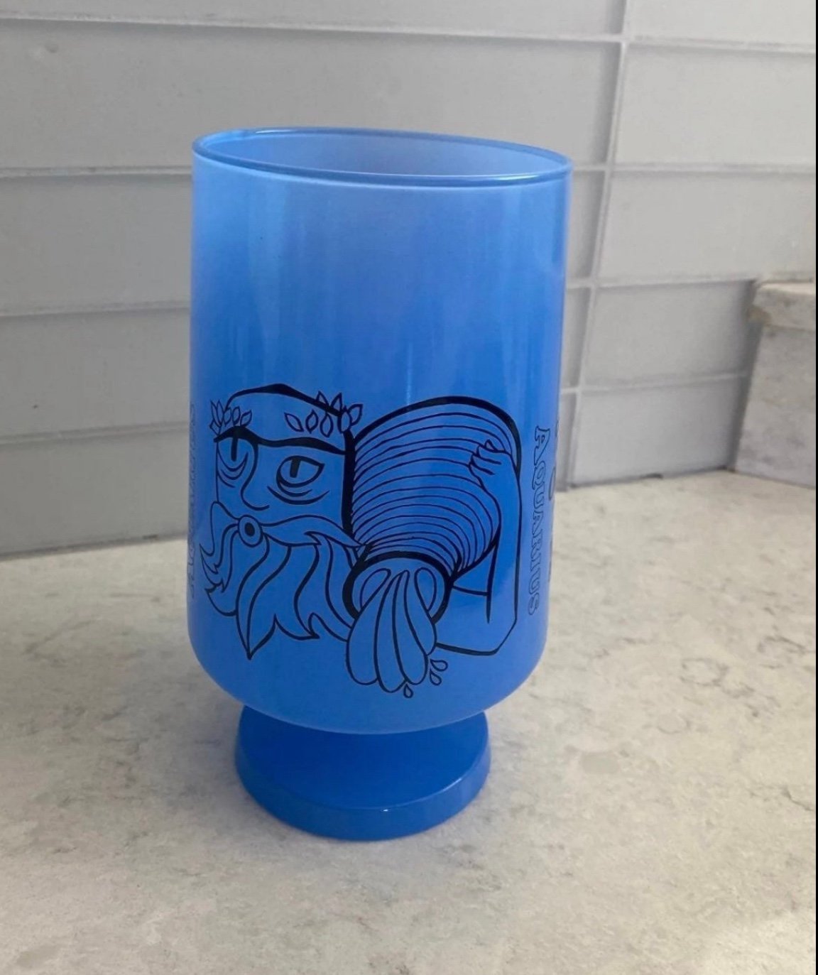 Zodiac Aquarius Footed Mug